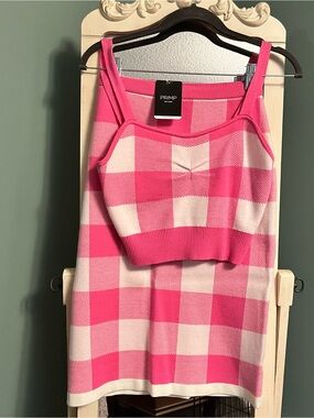 PRIMP Pink and White Gingham Matching Set